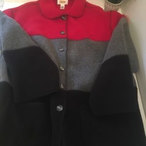 Talbots Petites Tricolor Fleece Jacket